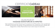 Certificat-cadeau - Massage Signature - 90 minutes